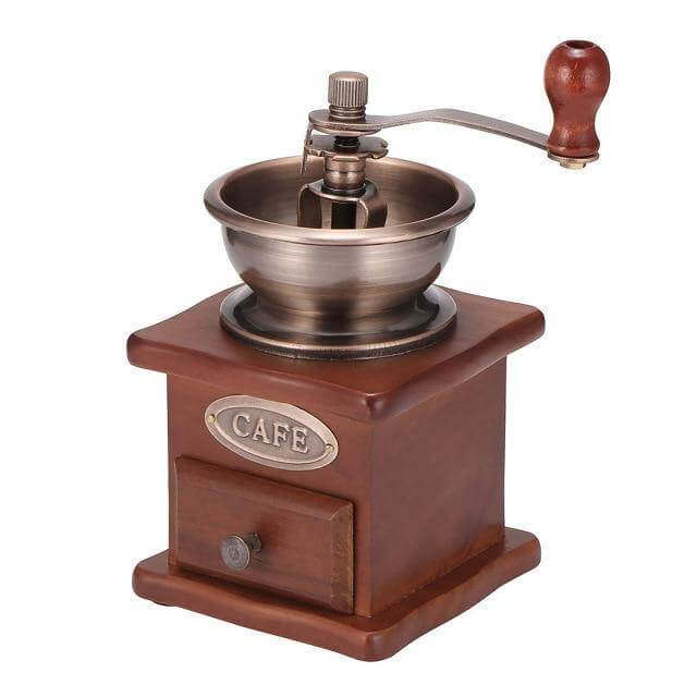 Traditional Handheld Wood Coffee Mill Grinder