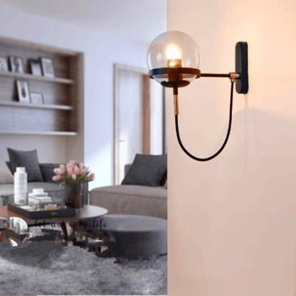 Vintage Round Glass Hanging Lamp