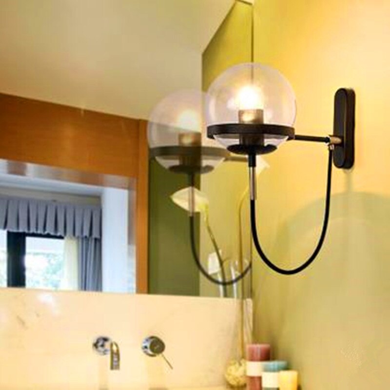 Vintage Round Glass Hanging Lamp