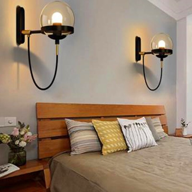 Vintage Round Glass Hanging Lamp