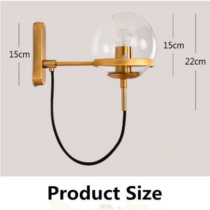 Vintage Round Glass Hanging Lamp