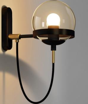 Vintage Round Glass Hanging Lamp