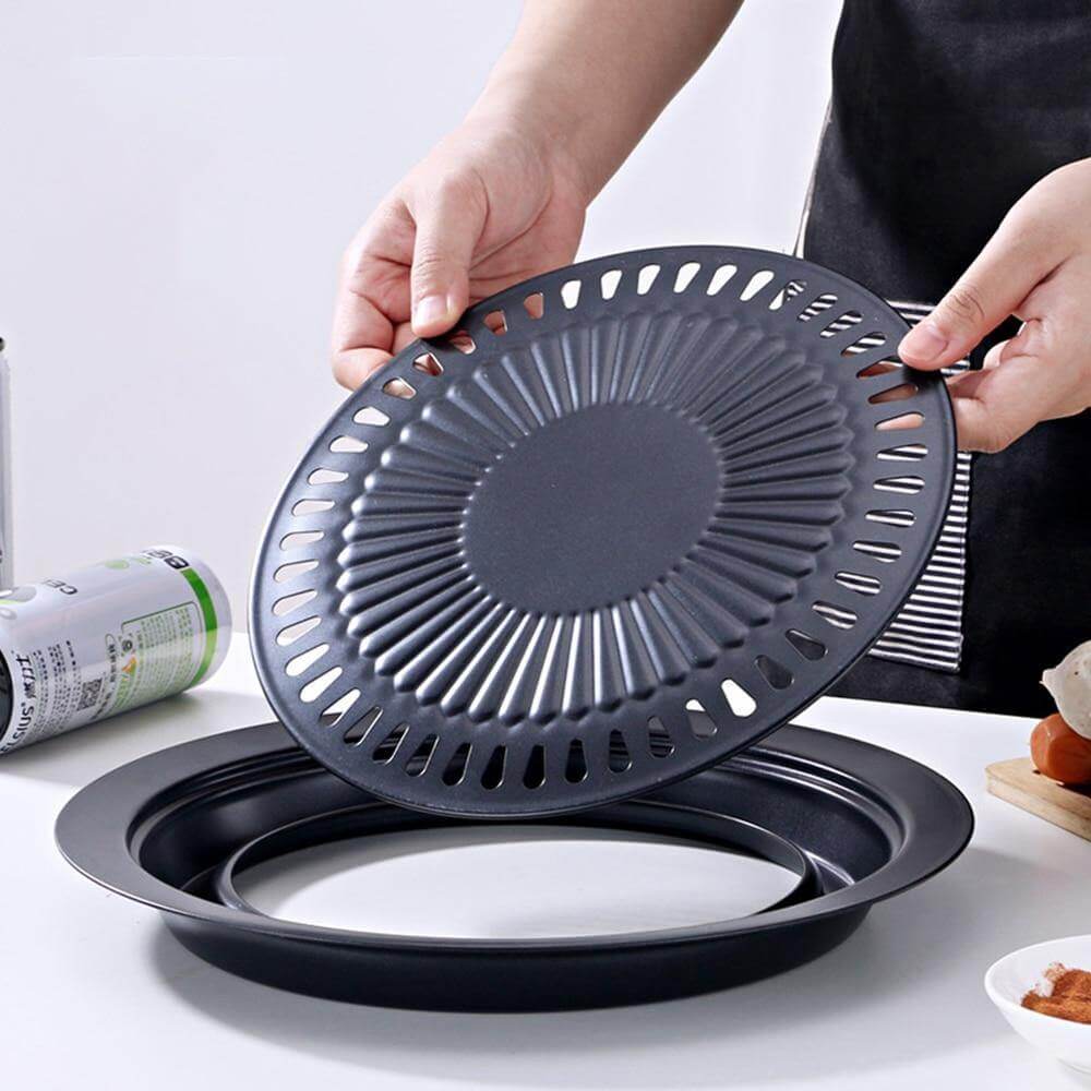 Compact Korean Mobile Non Stick Barbecue Grill