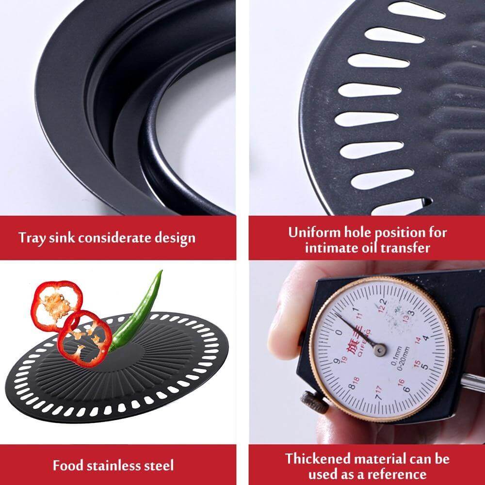 Compact Korean Mobile Non Stick Barbecue Grill