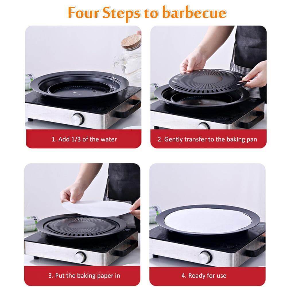 Compact Korean Mobile Non Stick Barbecue Grill