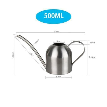 Durable Stainless Steel Watering Can with Long Spout