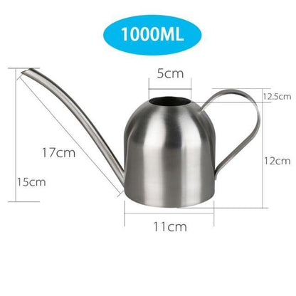 Durable Stainless Steel Watering Can with Long Spout