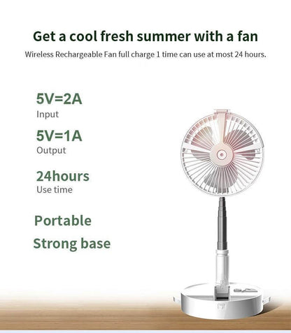 Compact Wireless AC Unit with Humidifier and LED Light