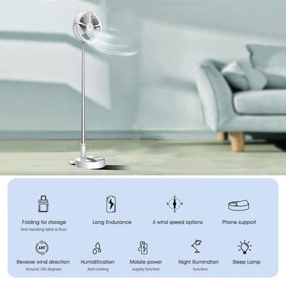 Compact Wireless AC Unit with Humidifier and LED Light