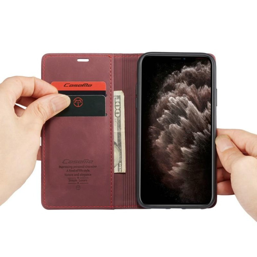 Secure Magnetic Flip Phone Case for iPhone