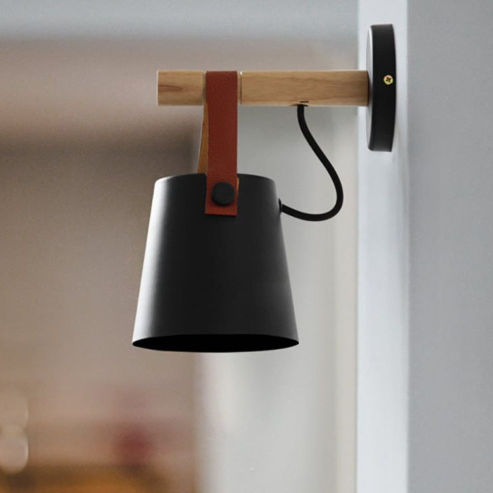 Rustic Wooden Modern Wall Light
