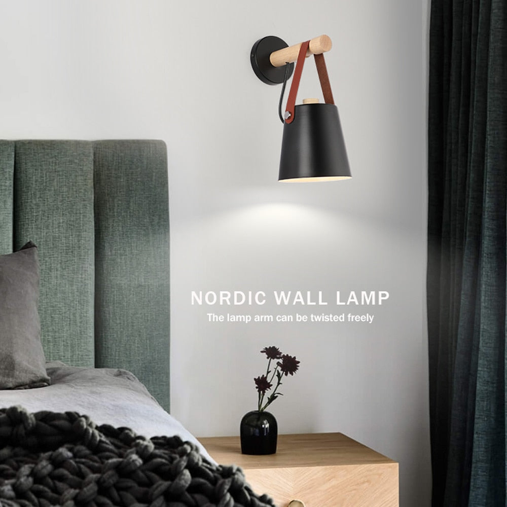 Rustic Wooden Modern Wall Light