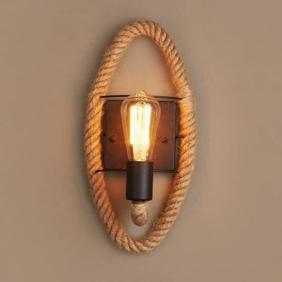 Rustic Hemp Pendant Lamp
