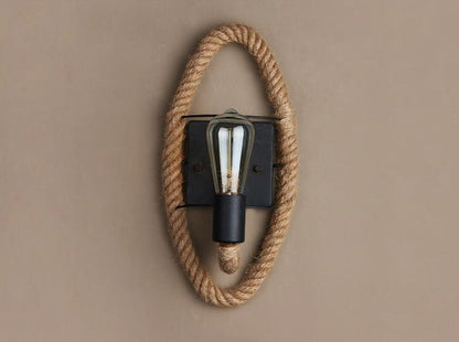 Rustic Hemp Pendant Lamp
