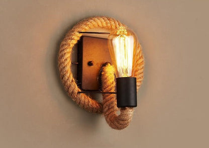 Rustic Hemp Pendant Lamp