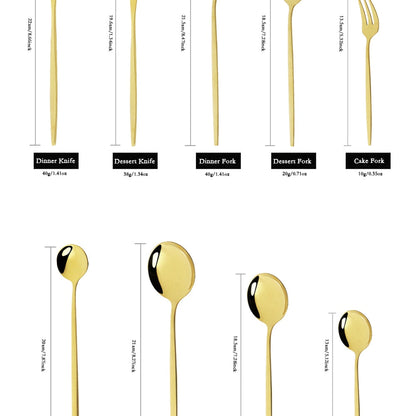 Complete 24-Piece Stainless Steel Cutlery Set