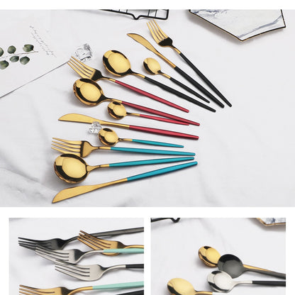 Complete 24-Piece Stainless Steel Cutlery Set