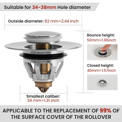 Easy Clean Basin Drain Filter Screen