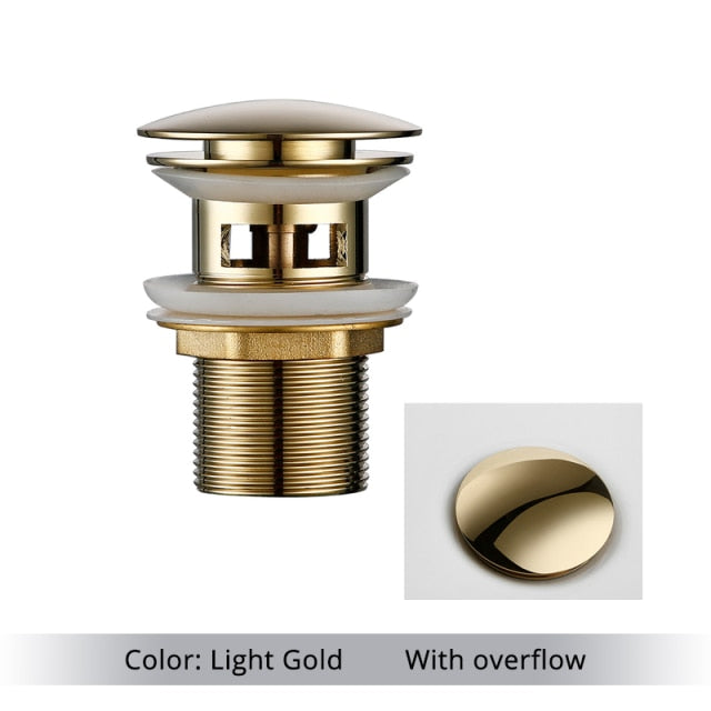 Cofik | Luxury Gold Bathroom Sink Drainer