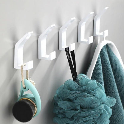 Slim Aluminum Wall Hooks - Modern Black/White Coat Hooks