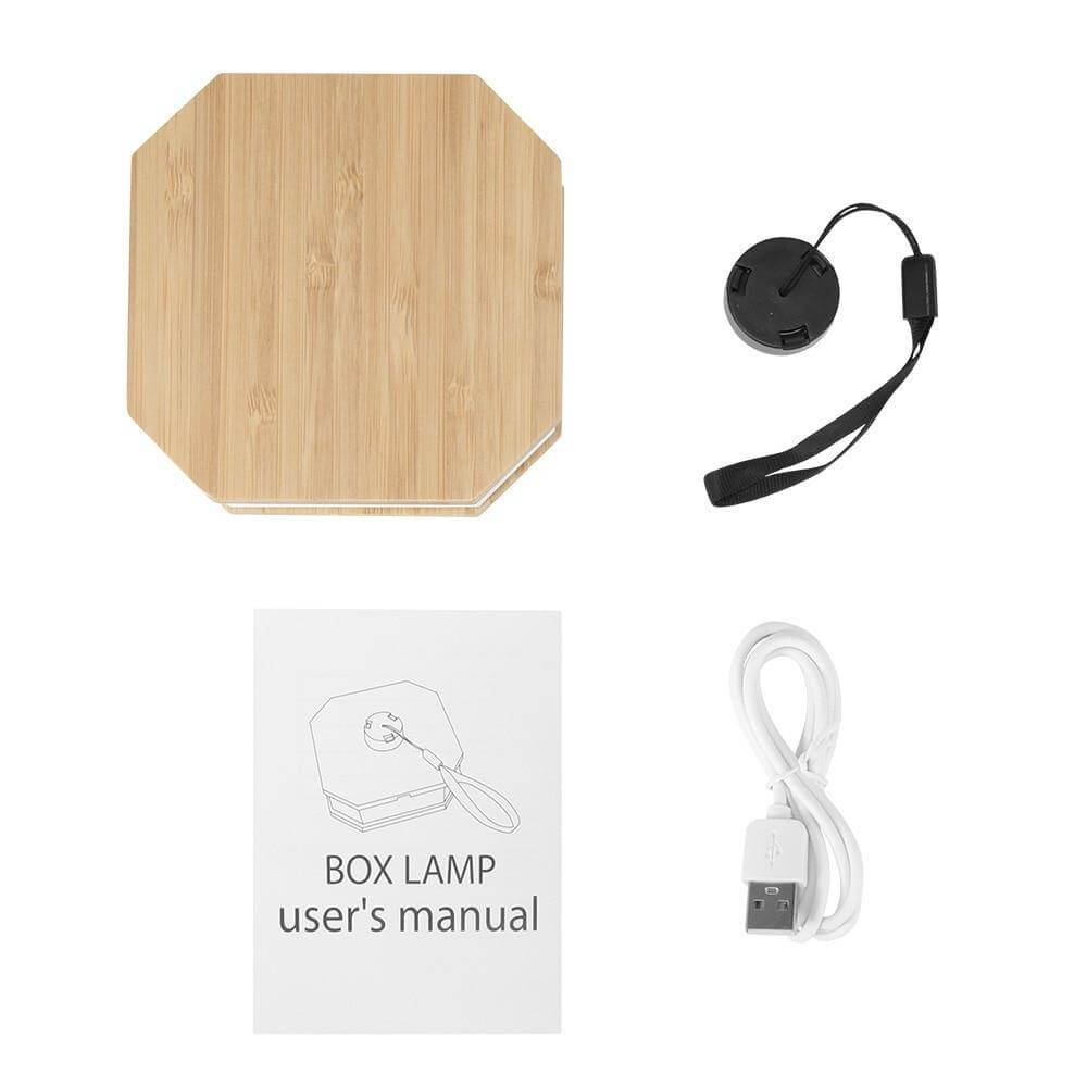 Vintage Style Foldable Wooden USB Table Lamp