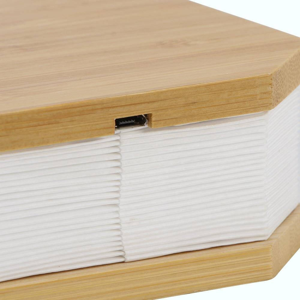 Vintage Style Foldable Wooden USB Table Lamp