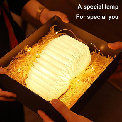 Vintage Style Foldable Wooden USB Table Lamp
