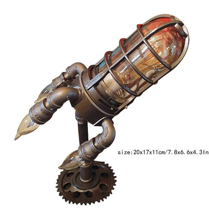 Edgy Metal Retro Table Lamp