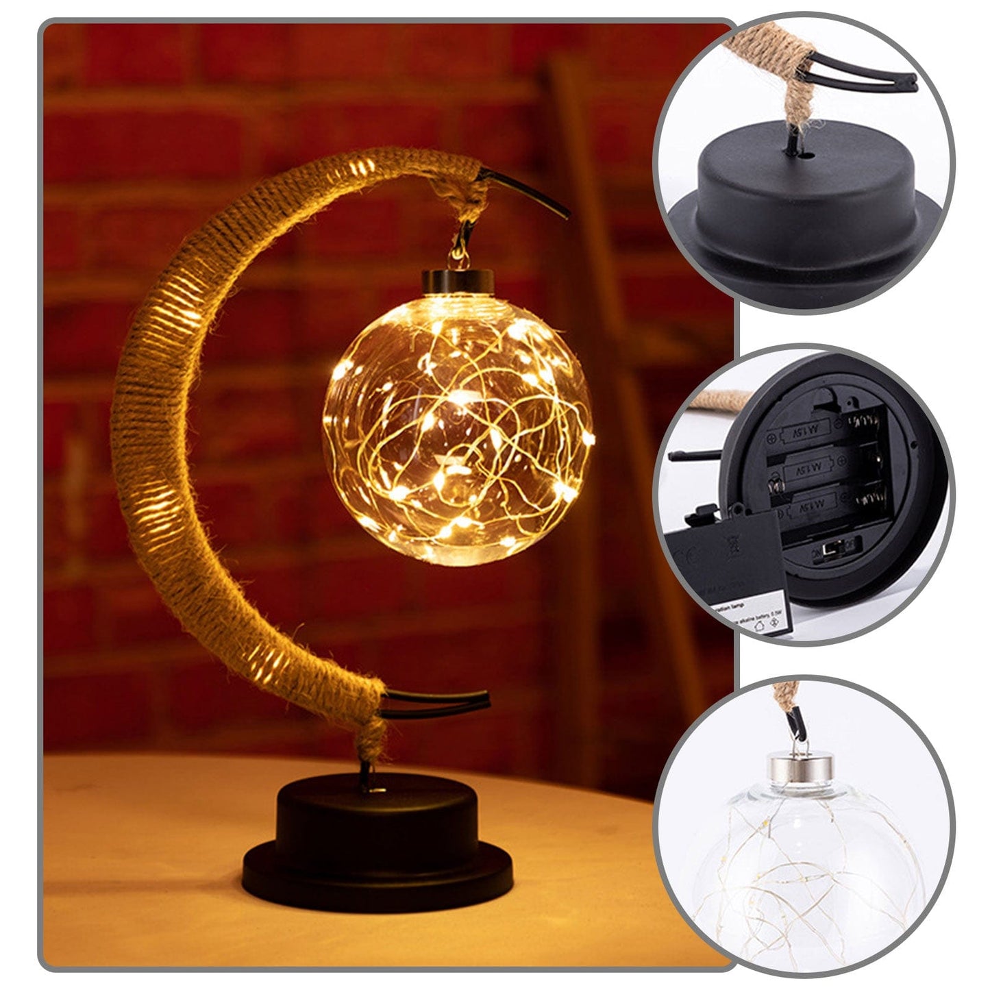 Sleek Half Moon LED Table Lamp
