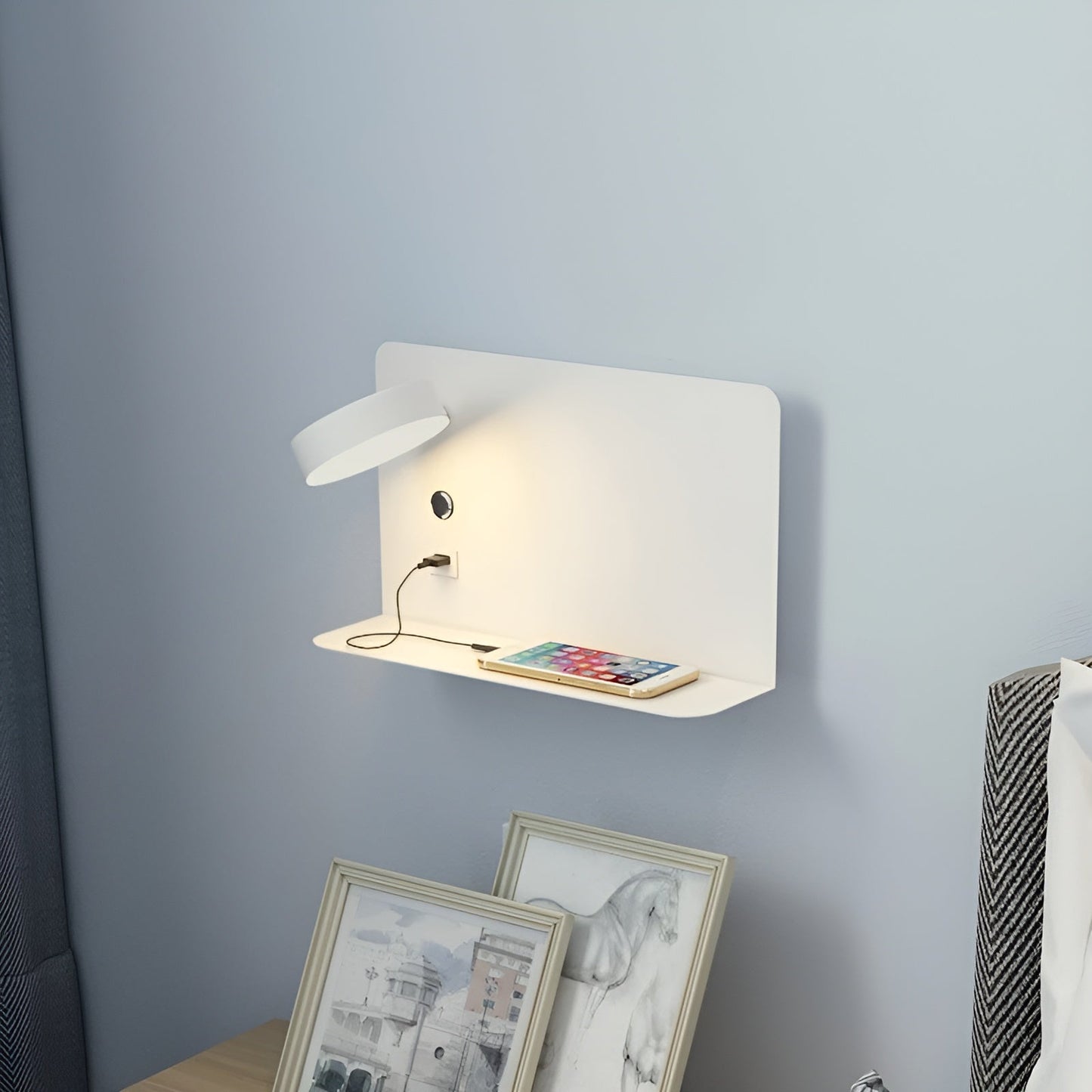 Rechargeable USB Wall Lamp with LED Soft Lighting - Cofik
