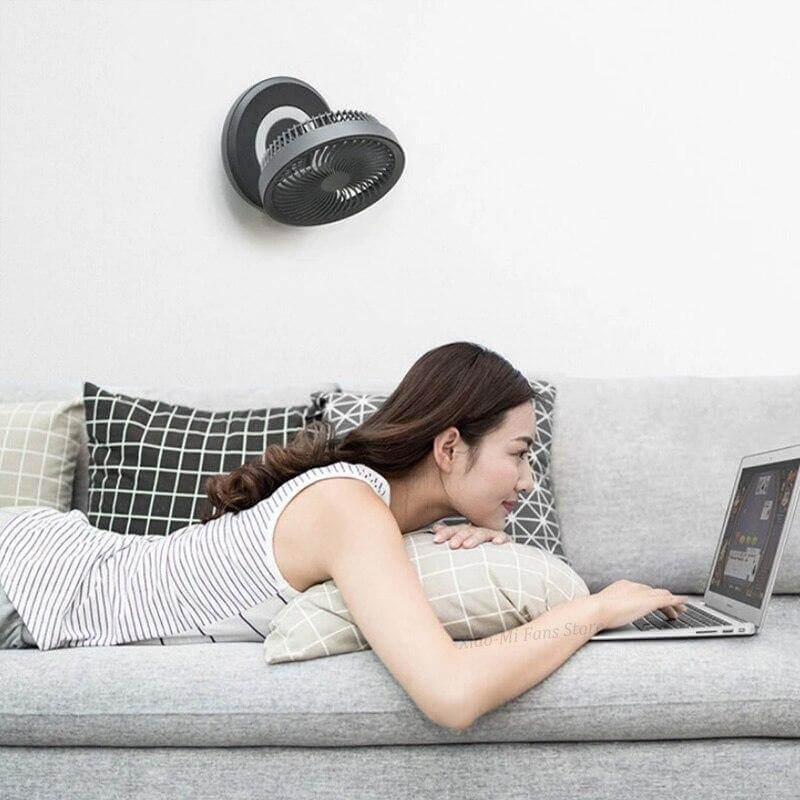 Portable LED Night Light Fan
