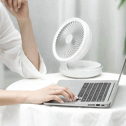 Portable LED Night Light Fan