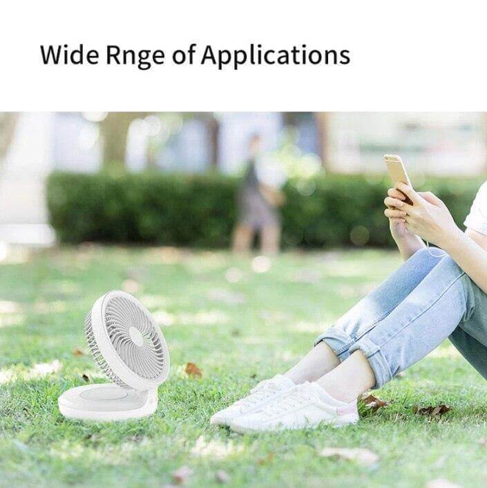 Portable LED Night Light Fan