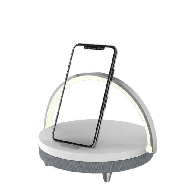 Compact Wooden Bluetooth Speaker Desk Lamp