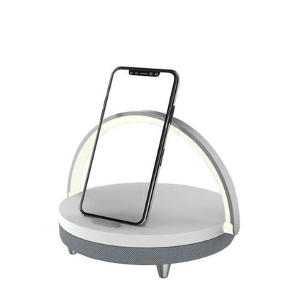 Compact Wooden Bluetooth Speaker Desk Lamp