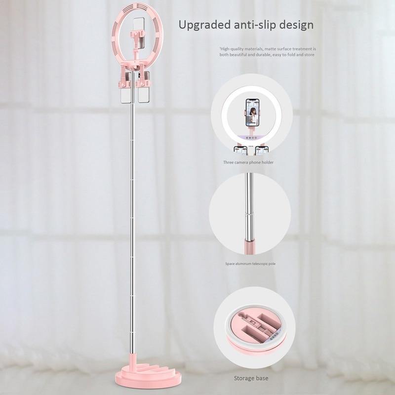 Portable Rechargeable Dimming Round LED Selfie Light