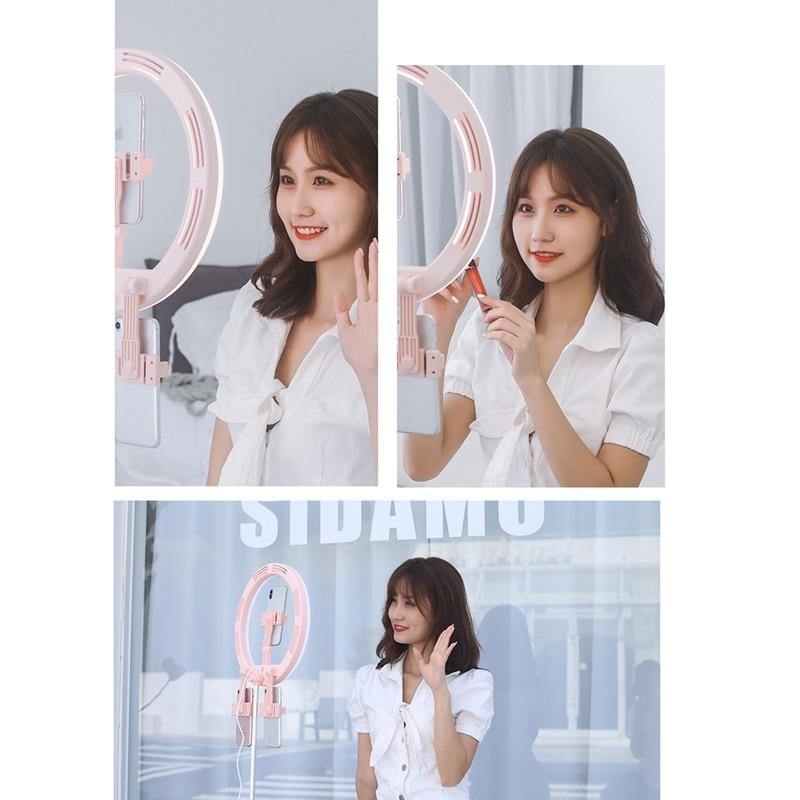 Portable Rechargeable Dimming Round LED Selfie Light