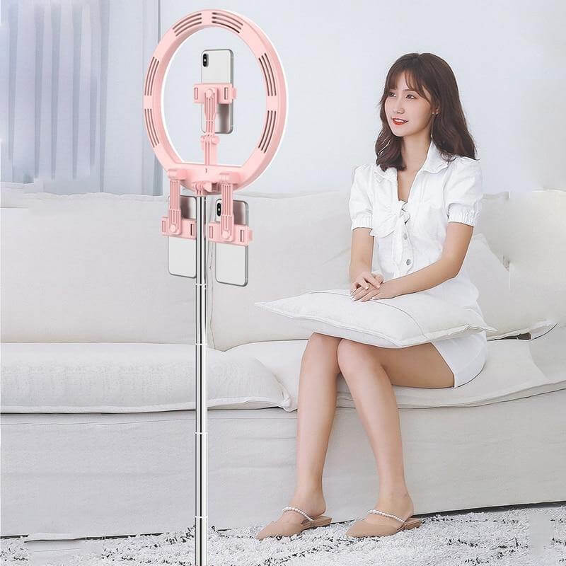 Portable Rechargeable Dimming Round LED Selfie Light