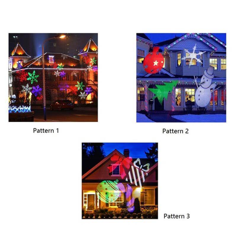 Colorful Outdoor Halloween Projector Light Show