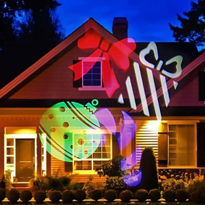 Colorful Outdoor Halloween Projector Light Show