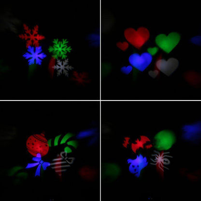 Colorful Outdoor Halloween Projector Light Show