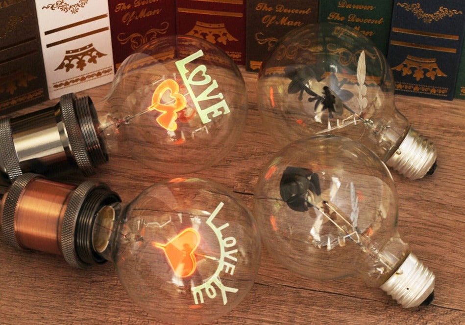 Retro Style Pendant Love Lamp
