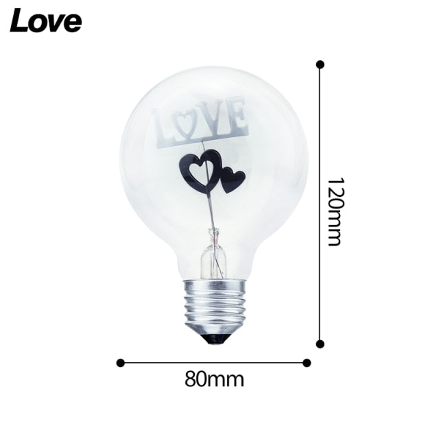 Retro Style Pendant Love Lamp