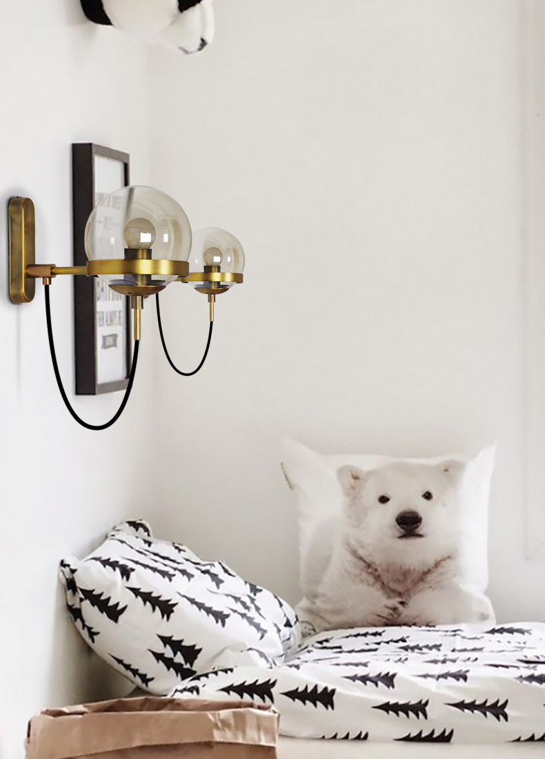 Vintage Round Glass Hanging Lamp