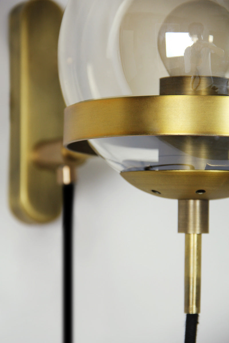 Vintage Round Glass Hanging Lamp