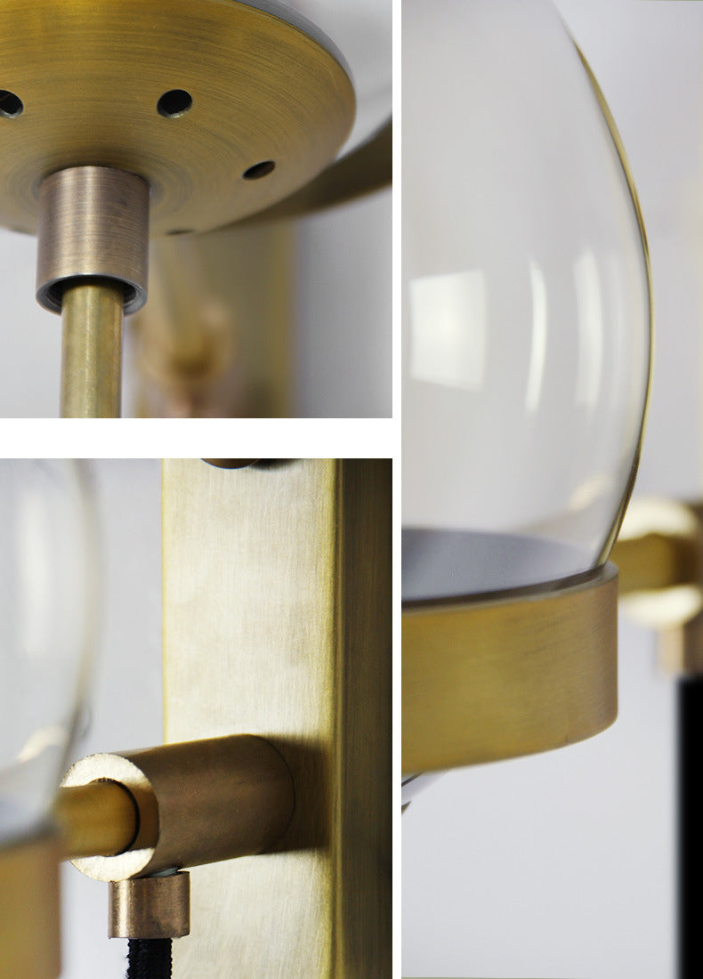 Vintage Round Glass Hanging Lamp
