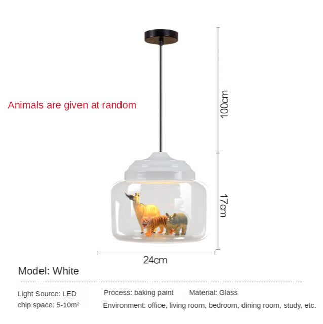 Simple Glass Pendant Light Fixture