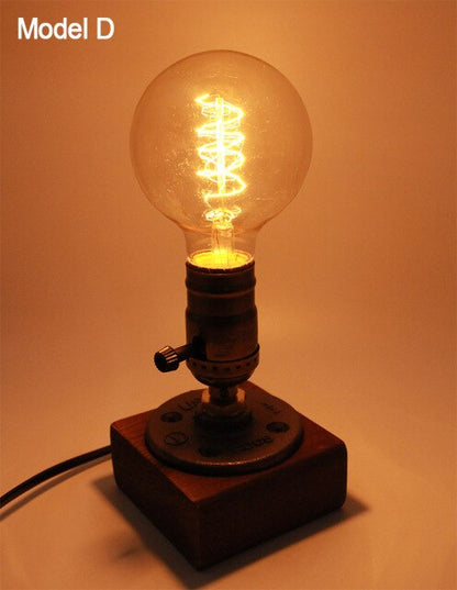 Rustic Metal Adjustable Desk Lamp