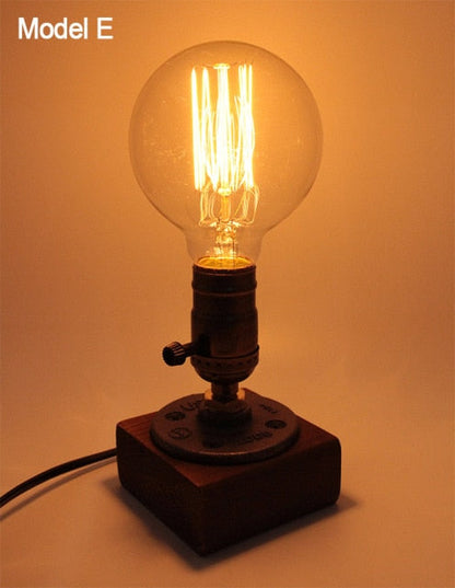 Rustic Metal Adjustable Desk Lamp