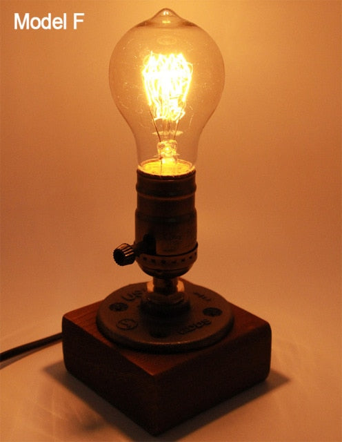 Rustic Metal Adjustable Desk Lamp